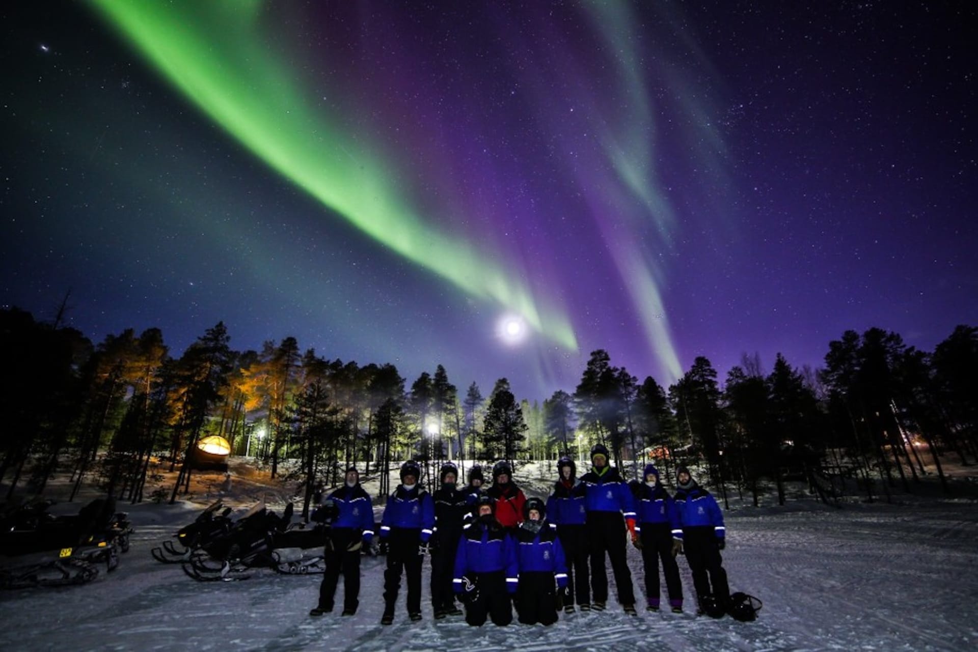 Aurora Snowmobiling - Night time Snowmobiling!